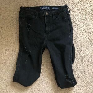 Hollister Black Distressed Jeans
